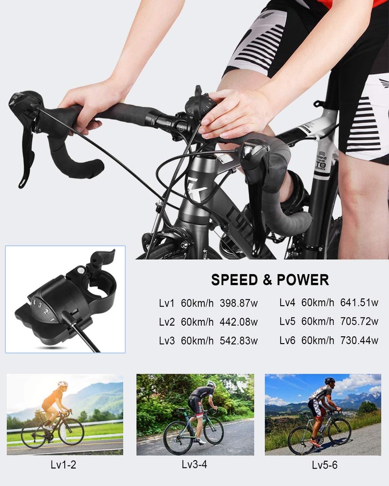 CXWXC مدرب دراجات، حامل دراجات مغناطيسي ثابت لركوب التمارين الداخلية، 26-29" وعجلات 700C، مزود بعمود تحرير سريع وكتلة رفع العجلة الأمامية - Image 2